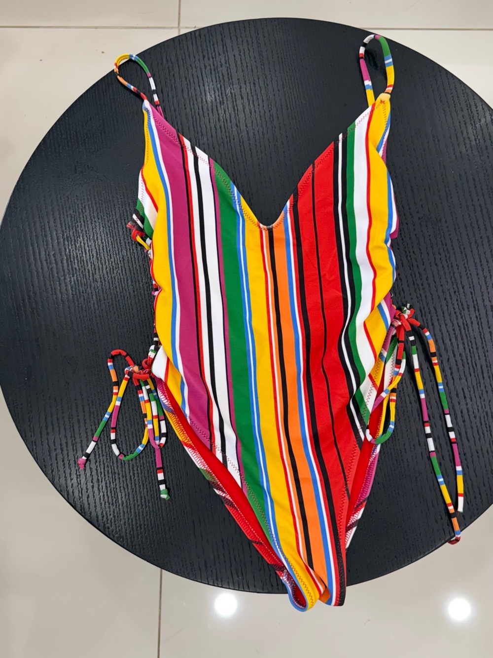 Zara Multicolor Striped One-Piece Swimsuit